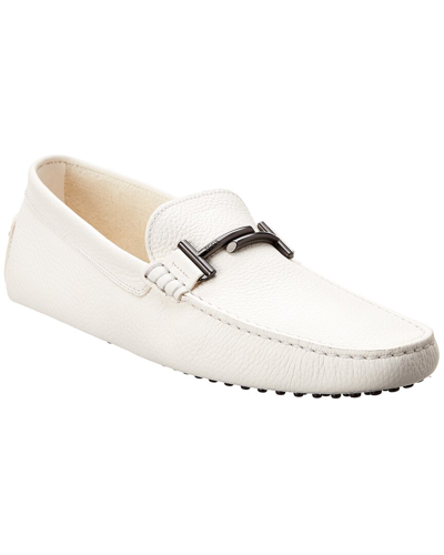 Shop Tod's Tods Gommino Leather Loafer In White