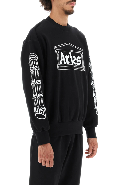 Shop Aries 'column' Sweatshirt In Black