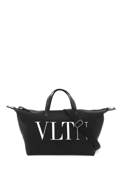 Shop Valentino Vltn Travel Bag In Black
