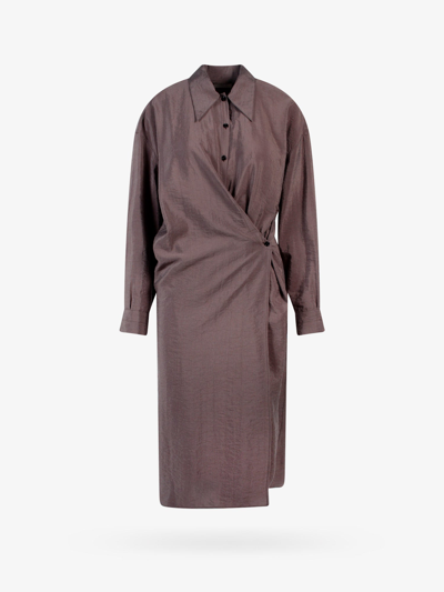 Shop Lemaire Dress In Grey