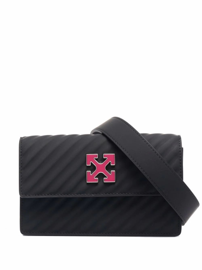 Shop Off-white Off White Women's  Black Leather Belt Bag