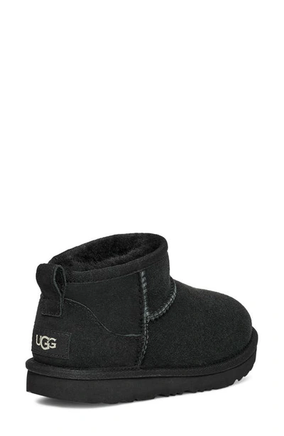 Shop Ugg Kids' Classic Ultra Water Resistant Genuine Shearling Mini Boot In Black