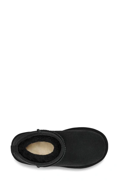 Shop Ugg Kids' Classic Ultra Water Resistant Genuine Shearling Mini Boot In Black