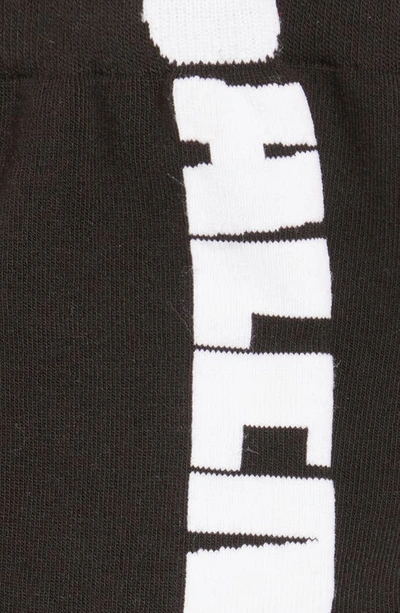 Shop Balenciaga Logo Tennis Socks In Black/ White