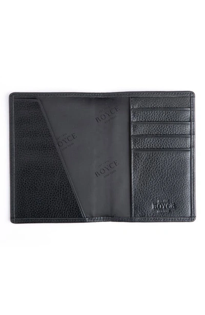 Shop Royce New York Personalized Rfid Leather Card Case In Black- Silver Foil