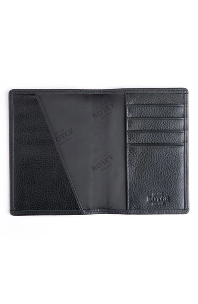 Royce New York Personalized Rfid Leather Card Case In Black- Deboss