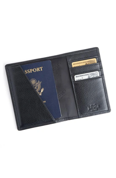 Royce New York Personalized Rfid Leather Card Case In Black- Deboss