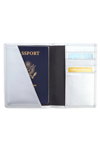 Royce New York Personalized Rfid Leather Card Case In Silverilver Foil