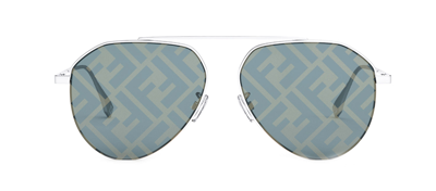 Shop Fendi Fe40061u 16x Aviator Sunglasses In Blue