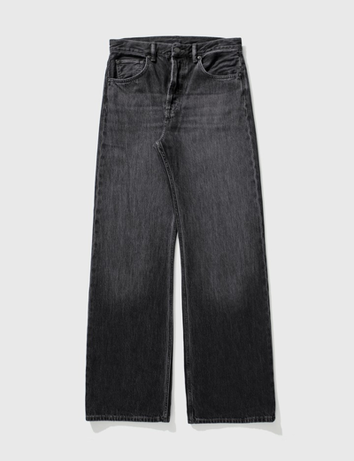 Acne Studios Trafalgar Wide Leg Jeans With Faded Effect In Black