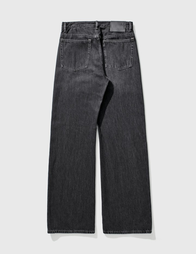 Acne Studios Trafalgar Wide Leg Jeans With Faded Effect In Black