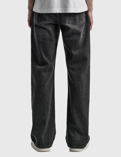 Acne Studios Trafalgar Wide Leg Jeans With Faded Effect In Black