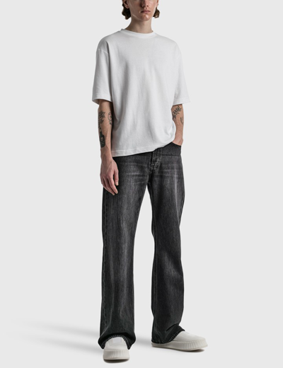 Acne Studios Trafalgar Wide Leg Jeans With Faded Effect In Black