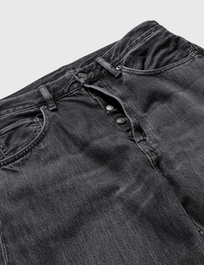 Acne Studios Trafalgar Wide Leg Jeans With Faded Effect In Black