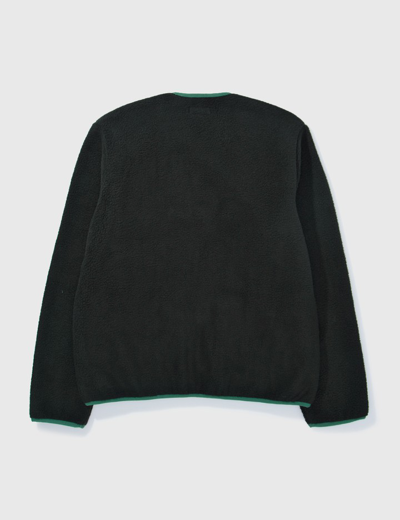 Shop Stussy Zipup Fleece Jacket In Black