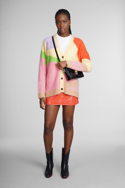 Shop Msgm Cardigan In Multicolor Wool