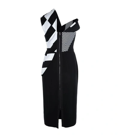 Shop Antonio Berardi Stripe Asymmetric Dress