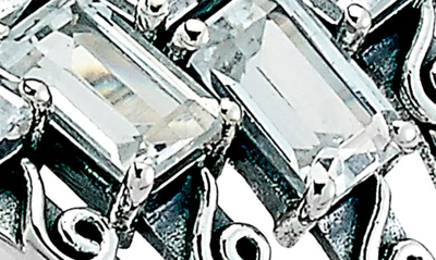 Samuel B. Sterling Silver Baguette White Topaz Ring In White