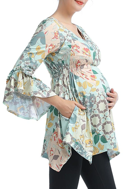 Kimi And Kai Sue Maternity/nursing Tunic In Multicolored