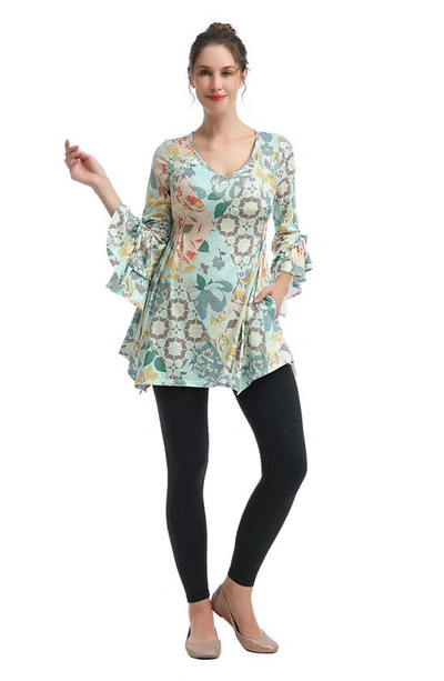 Kimi And Kai Sue Maternity/nursing Tunic In Multicolored