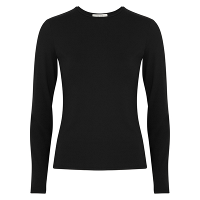 Shop The Row Iverness Black Stretch-jersey Top