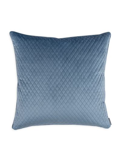 Shop Lili Alessandra Valentina Quilted Pillow In Smokey Blue