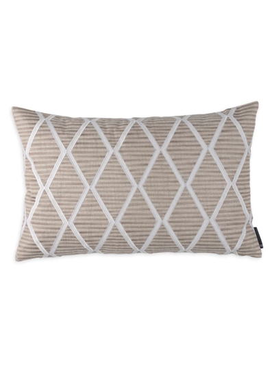Shop Lili Alessandra Brook Rectangular Pillow In Natural And White