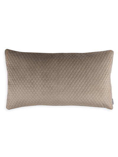 Shop Lili Alessandra Valentina Quilted Velvet Pillowcase & Insert In Buff