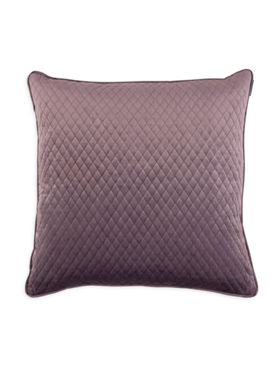 Shop Lili Alessandra Valentina Velvet Quilted Pillow In Raisin
