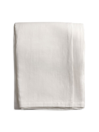 Shop Lili Alessandra Rain Summer Cotton-linen Blanket In White