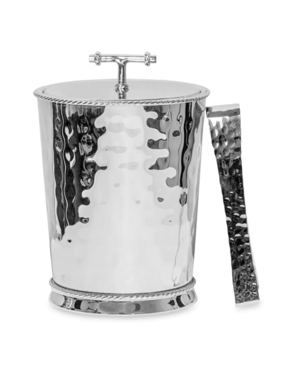 Shop Juliska Graham Lidded Ice Bucket In Silver