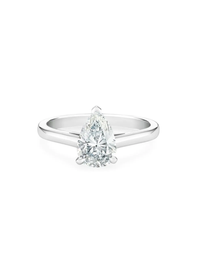 Shop De Beers Jewellers Women's Db Classic Platinum & 1.02 Tcw Pear-cut Diamond Engagement Ring