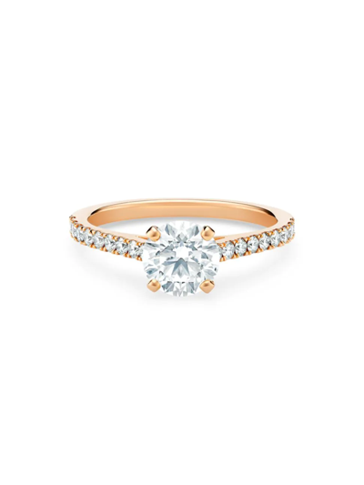 Shop De Beers Jewellers Women's Db Classic 18k Rose Gold & 1.31 Tcw Diamond Engagement Ring