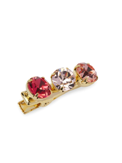 Shop Lelet Ny Women's Spectrum Crystal Clip In Gold Pink