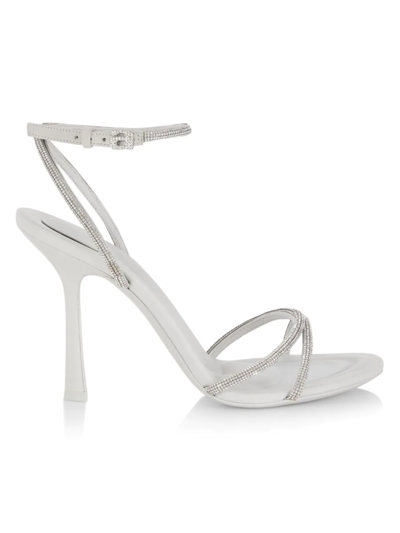 Shop Alexander Wang Women's Dahlia Crystal-embellished High-heel Sandals In Alloy