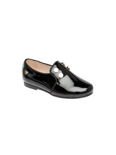 Shop Venettini Baby Boy's, Little Boy's & Boy's Conor Leather Loafers. In Black Patent