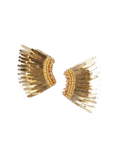 Shop Mignonne Gavigan Women's Madeline 14k-gold-plated & Mixed-media Mini Wing Earrings