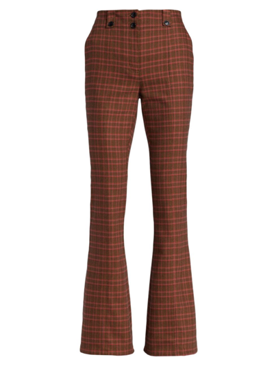Shop Derek Lam 10 Crosby Women's Holland Utility Wide-leg Pants In Brown Red Multi