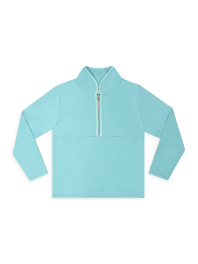 Shop Iscream Girl's Quarter-zip Pullover Sweater In Blue