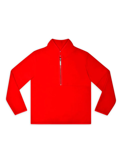 Shop Iscream Little Girl's & Girl's Quarter-zip Pullover Sweater In Red