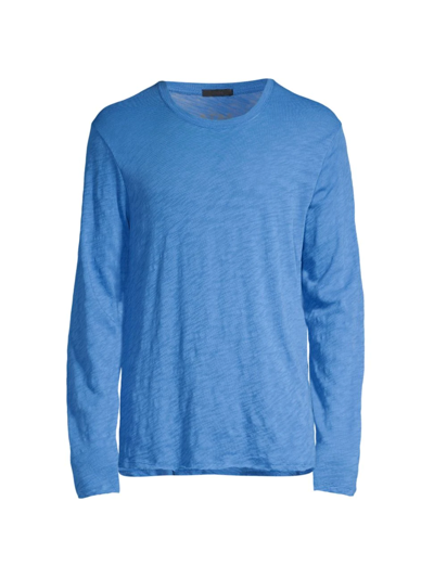Shop Atm Anthony Thomas Melillo Men's Distressed Long Sleeve T-shirt In Riviera