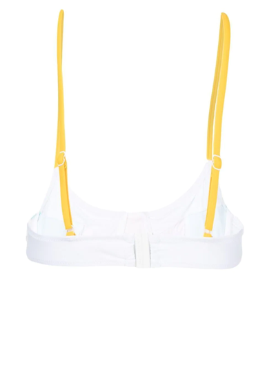 Solid & Striped The Emily Colour-block Bikini Top In White