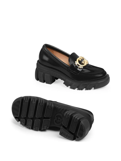 Shop Gucci Interlocking G Loafers In Black