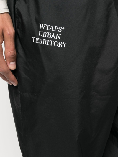 Wtaps Incom Tapered Track Trousers In 黑色 | ModeSens