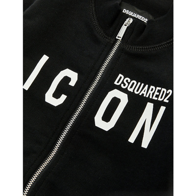 Shop Dsquared2 Icon Logo-print Cotton Sweatshirt 6-36 Months In Black