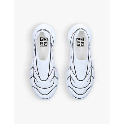 Givenchy Tk-360+ Sneakers In Knit In White/blk