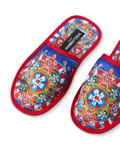 Dolce & Gabbana Abstract-print Three-piece Comfort Kit In Rot