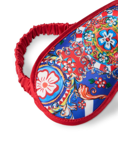Dolce & Gabbana Abstract-print Three-piece Comfort Kit In Rot