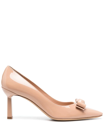 Ferragamo Woman Pumps Blush Size 11 Calfskin In Nude