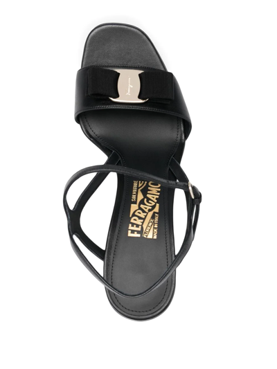 Shop Ferragamo Gabriela 95mm Open-toe Sandals In Schwarz